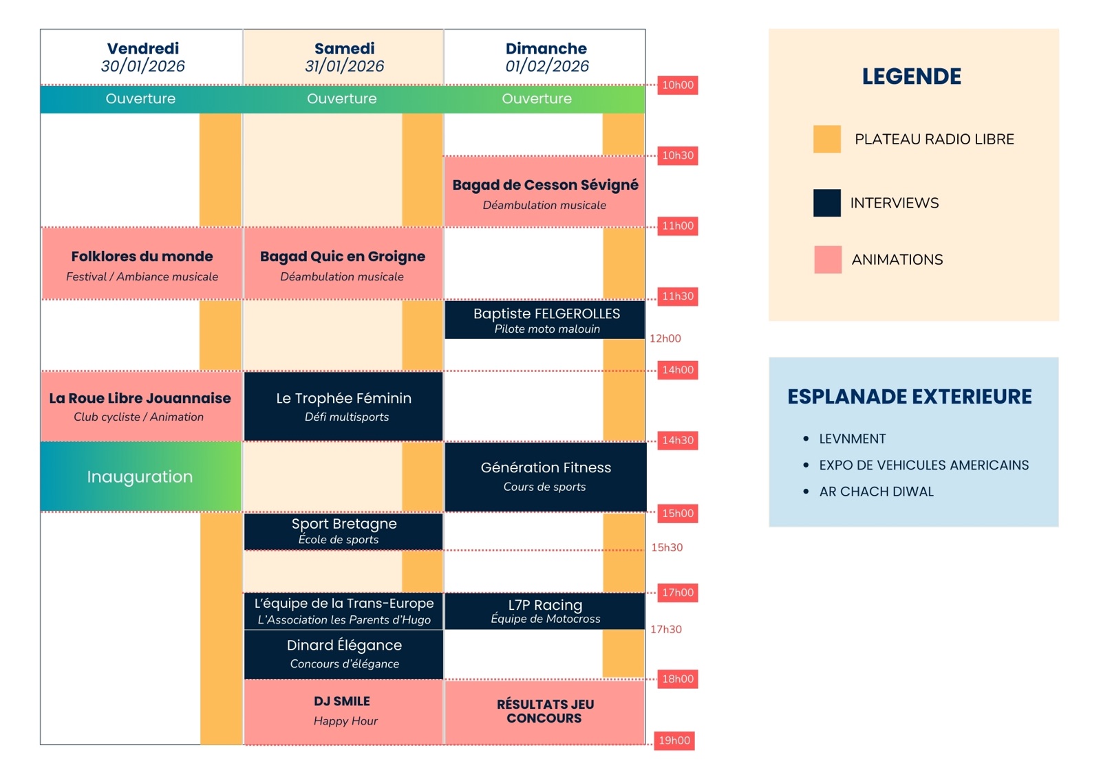 Programme d'animations de la Foire
